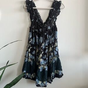 Free People Floral Ruffle Dress